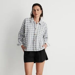 Madewell Gray Plaid Jacket